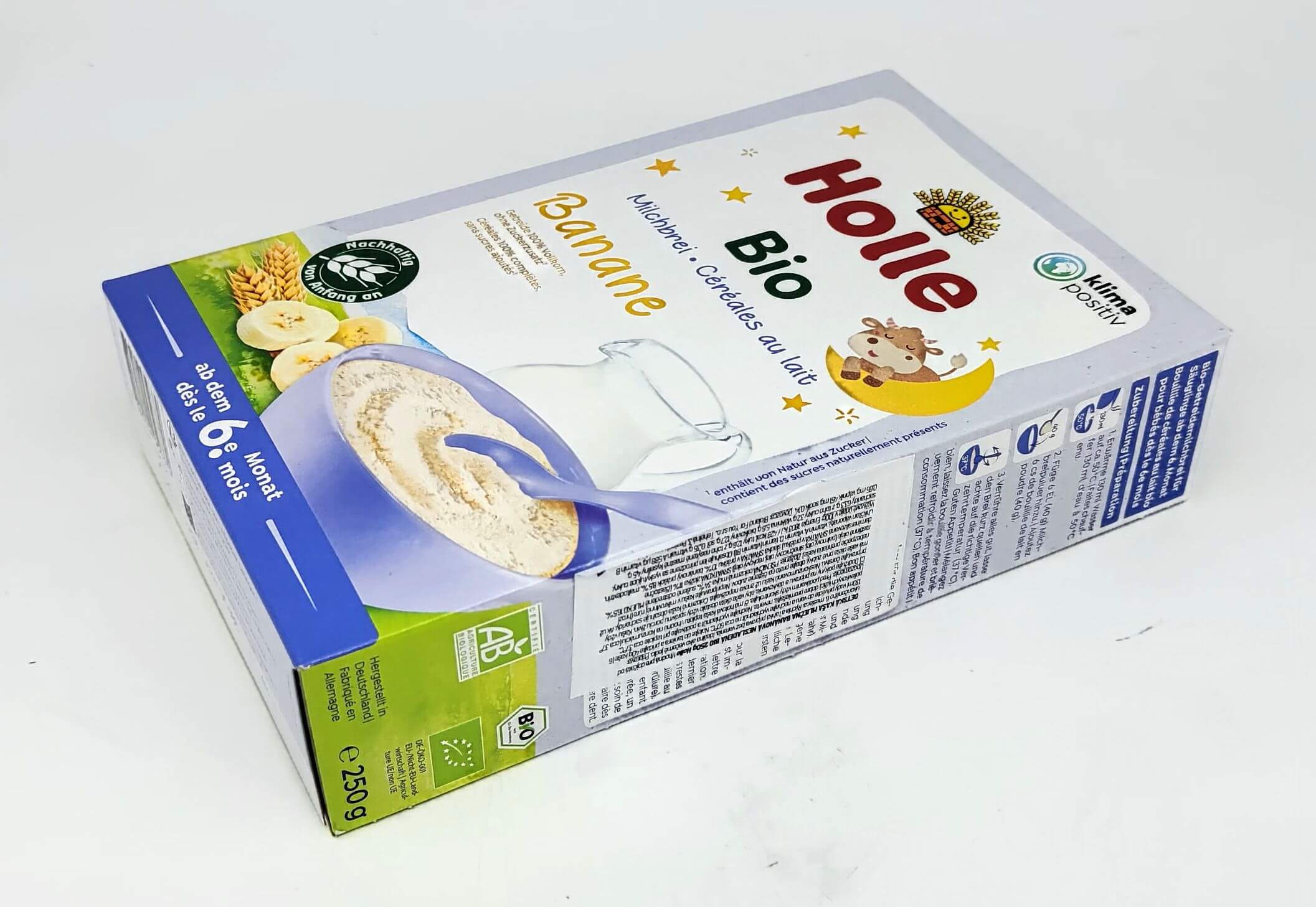 DETSKÁ KAŠA MLIEČNA BANÁNOVÁ NESLADENÁ BIO 250G HOLLE