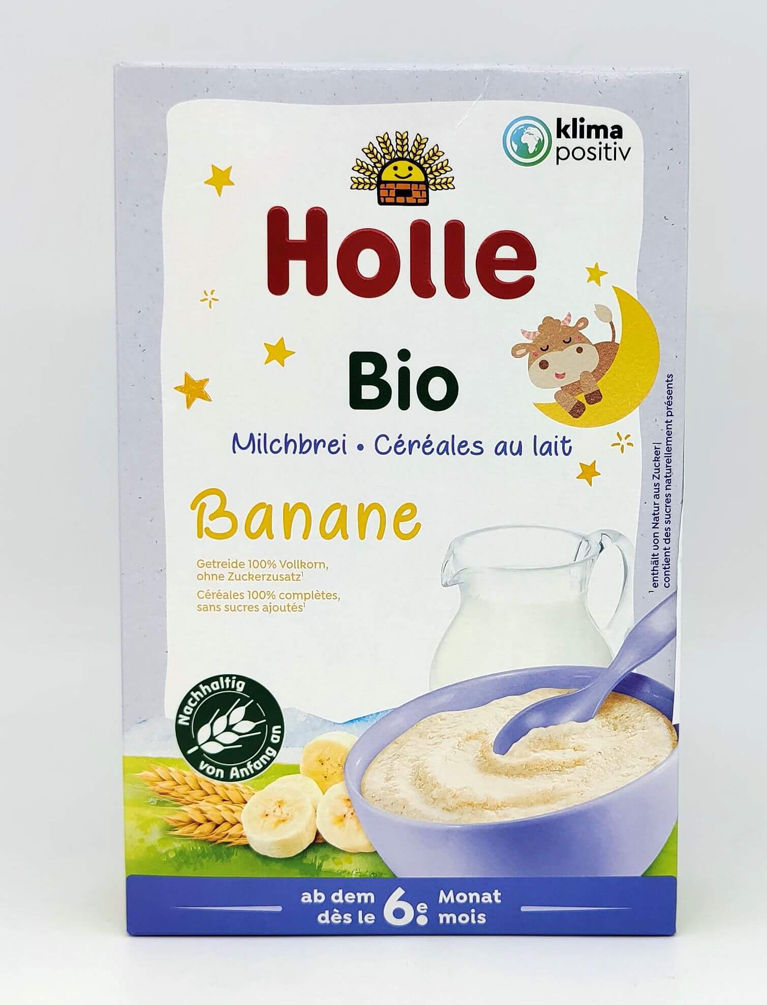 DETSKÁ KAŠA MLIEČNA BANÁNOVÁ NESLADENÁ BIO 250G HOLLE