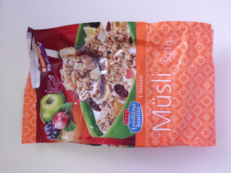 Müsli s ovocím nadlimitné množstvo ochratoxínu A=7 µg/kg