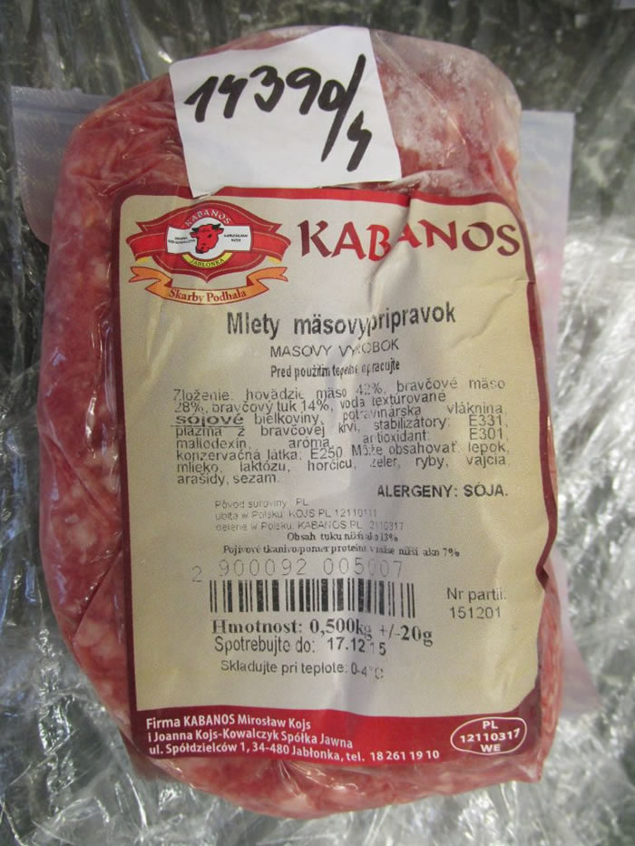 Mletý mäsový prípravok, á 0,5 kg 