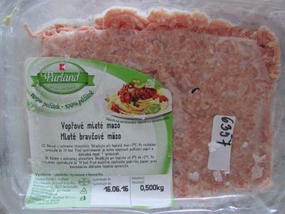 Mleté bravčové mäso s výskytom Salmonelly enterica MBM