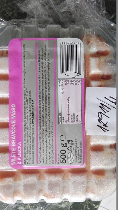 Vo výrobku prítomnosť Salmonella Typhimurium monophasic. Mleté bravčové mäso z pliecka