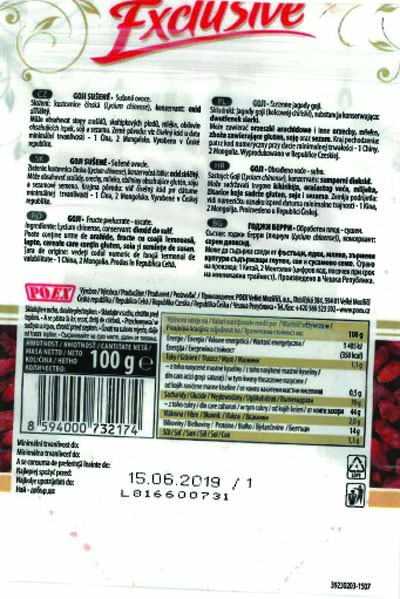 Výrobok so zistenou prítomnosťou rezíduí pesticídov amitraz a carbofuran 0