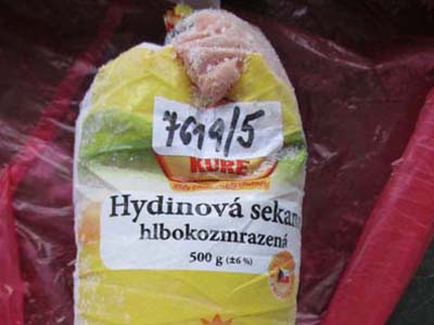 Hydinová sekaná hlbokozmrazená s výskytom salmonelly Sekana