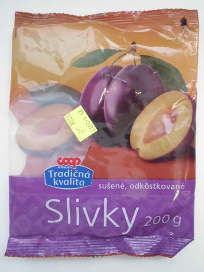 Sušené slivky s prekročeným limitom kyseliny sorbovej Slivky