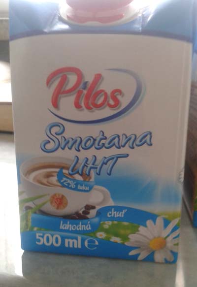 Trvanlivá smotana tepelne ošetrená UHT smotana