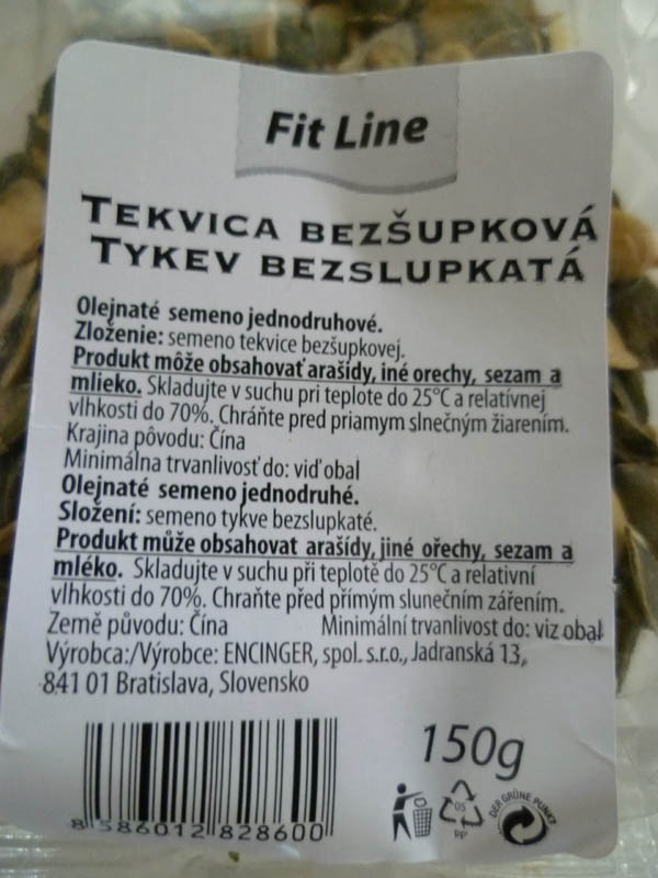 Tekvica bezšupková s nevyhovujúcim senzorickým hodnotením Tekvica bezšupková