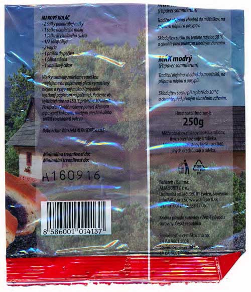 Racionella, Mak modrý celý, á 250g mak