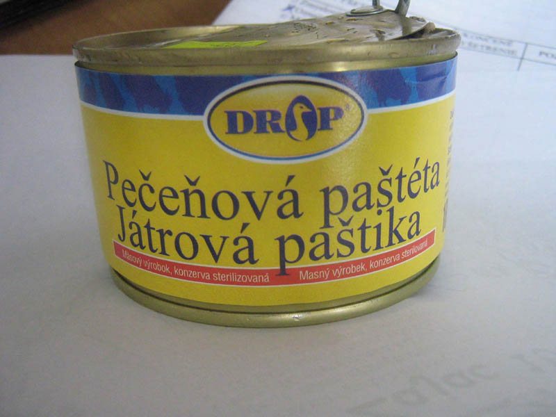 Pečeňová paštéta DROP s prítomnosťou alergénu sóje Pečeňová paštéta DROP